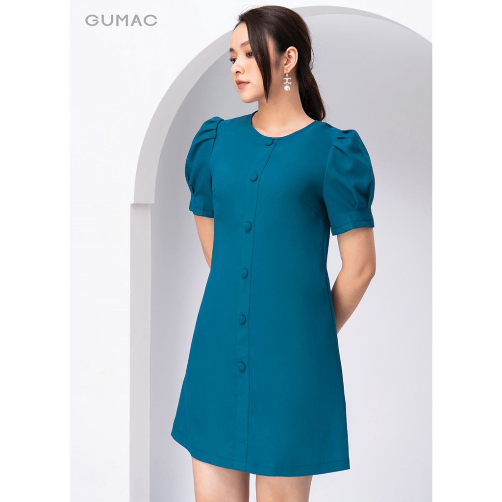 [Mã WABRGULUV giảm tới 100K đơn 249K] Đầm suông phối nút DA10264 GUMAC | BigBuy360 - bigbuy360.vn