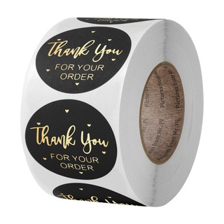 Giá Xưởng - Cuộn 500 tem dán Sticker Chữ Thank You 2.5cm