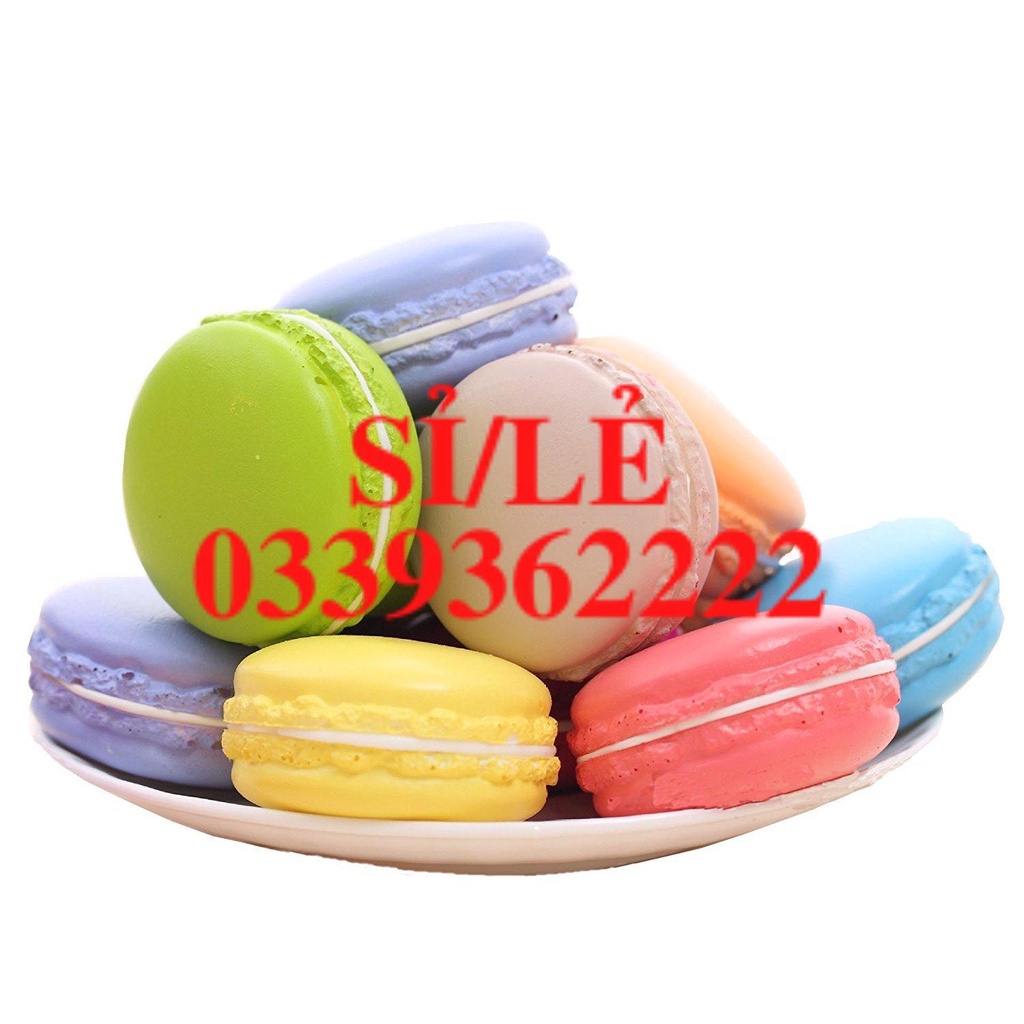 3 Đồ Chơi Bóp Tay Hình Bánh Macaron Dễ Thương Giúp Giảm Căng Thẳng