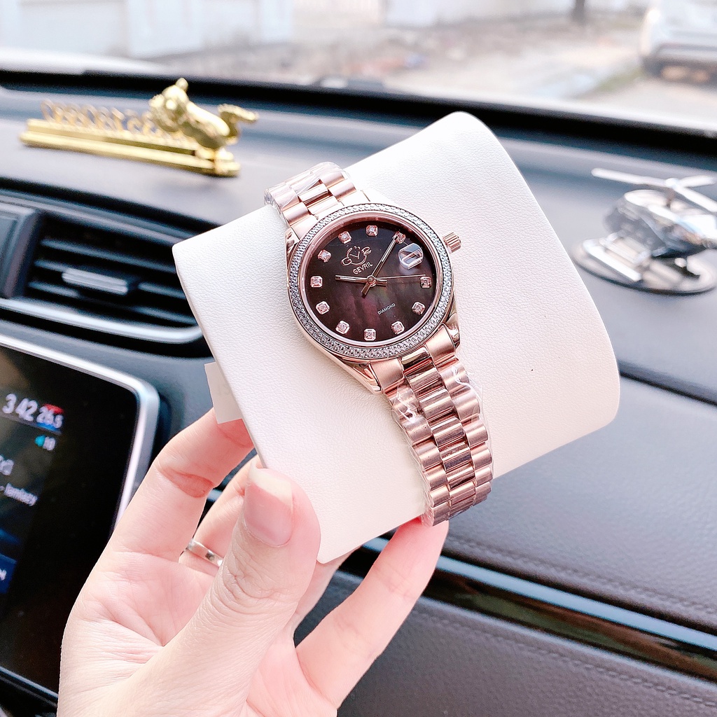 Đồng Hồ Nữ Gv2 By Gevril Turin Quartz Diamond Ladies Watch 12420B