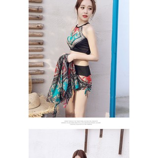 Bikini đi biển họa tiết vuông thổ cẩm BKN01