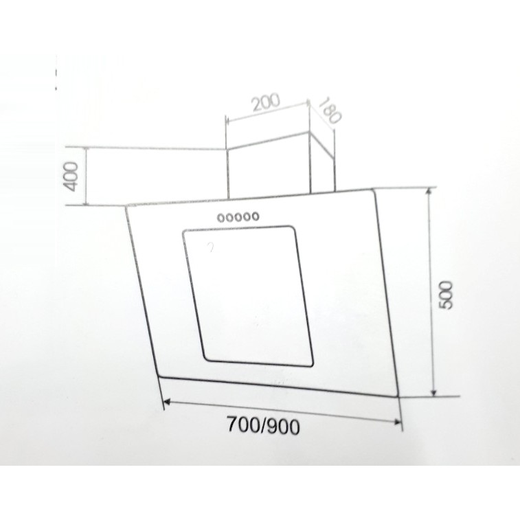 Máy hút mùi kính vát nghiêng Faster FS 3688S 90