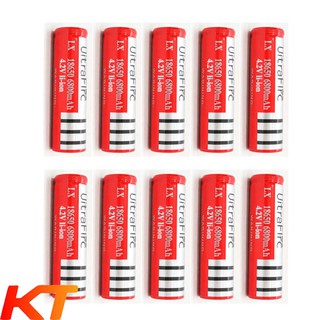 10 VIÊN PIN 18650 ULTRAFIRE 4.2V 6800MAH dùng cho đèn pin, loa bluetooth...