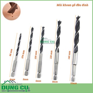 Bộ 5 mũi khoan gỗ đầu đinh 4-10mm