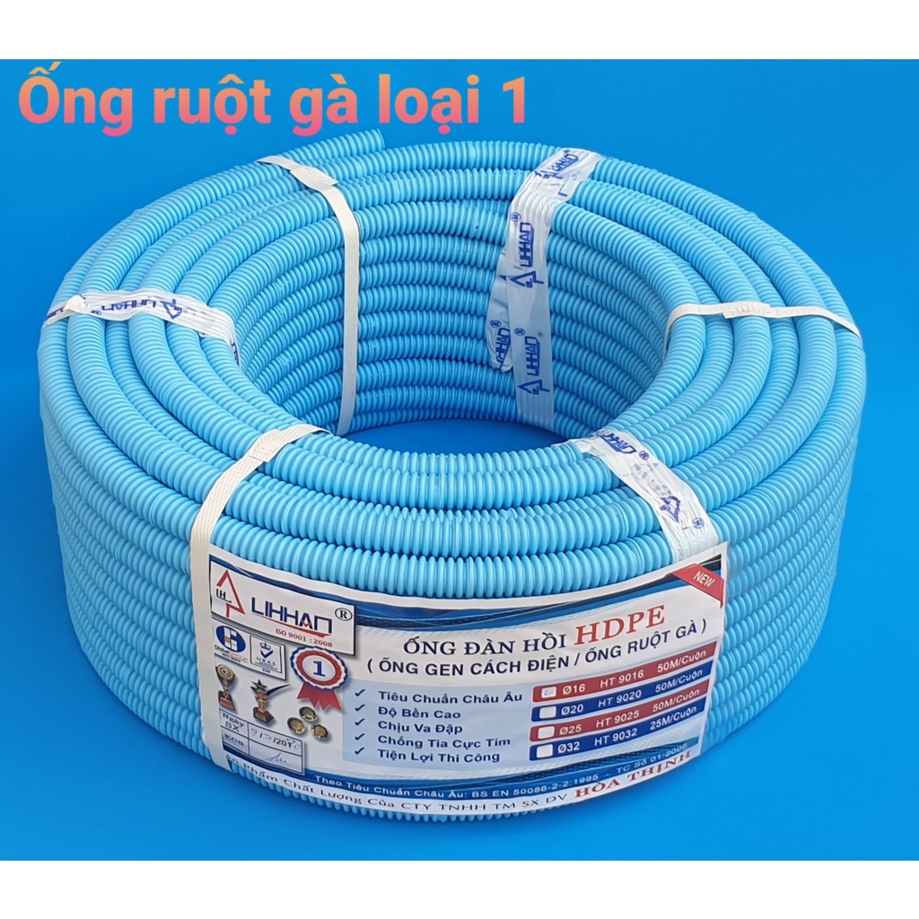 Ống Gen / Ruột Gà màu xanh phi 16,20,25,32