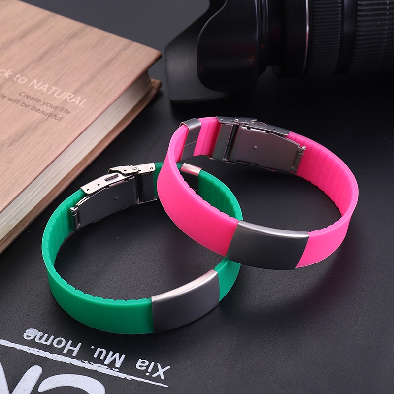 Vòng Tay Silicone Và Thép Không Gỉ Có Thể Phân Hủy Được ECGIFT BR045