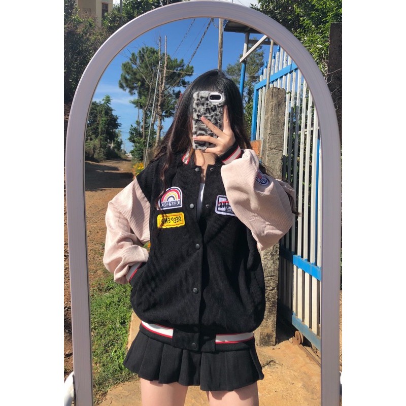 Khoác bomber nhung tăm (Ảnh shop tự chụp) | BigBuy360 - bigbuy360.vn