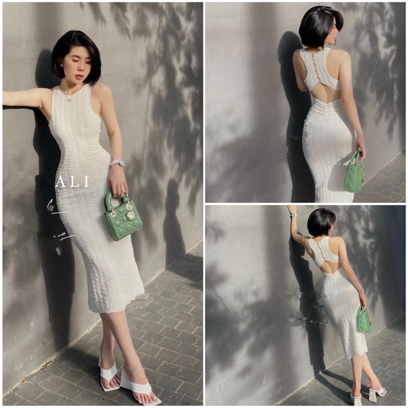 💕 ĐẦM BODY VÁY BODY XỐP KHOÉT LƯNG SEXY 💕GIMI ( Kèm ảnh thật