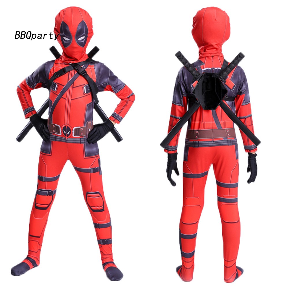 Bộ đồ hóa trang nhân vật siêu anh hùng Deadpool đáng yêu cho bé trai