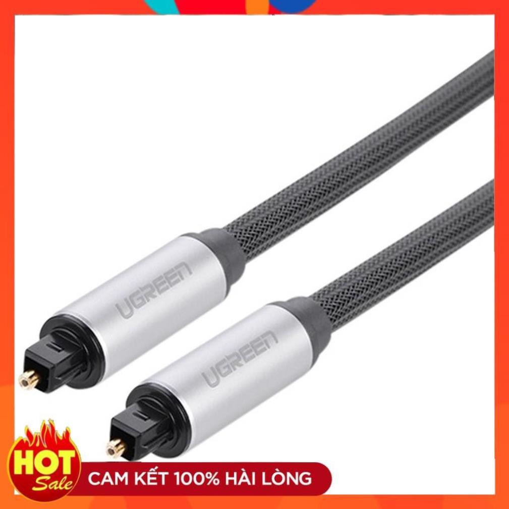 [Chính Hãng] Dây quang cao cấp (Toslink Optical)2m UGREEN 10540-Dây audio quang đầu nhôm-CHÍNH HÃNG BH 18T