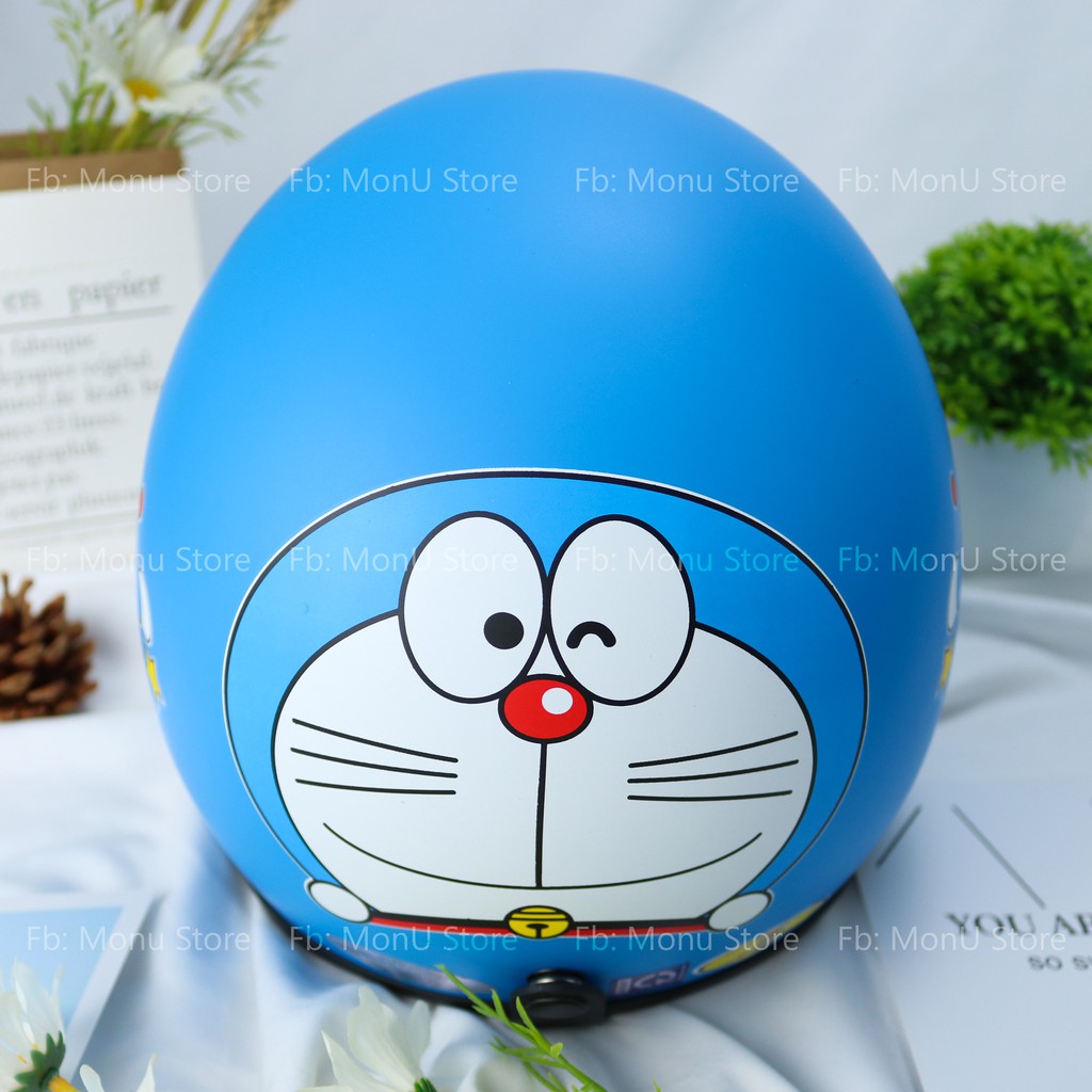 Mũ bảo hiểm 3/4 người lớn DORAEMON DOREMON dễ thương cute