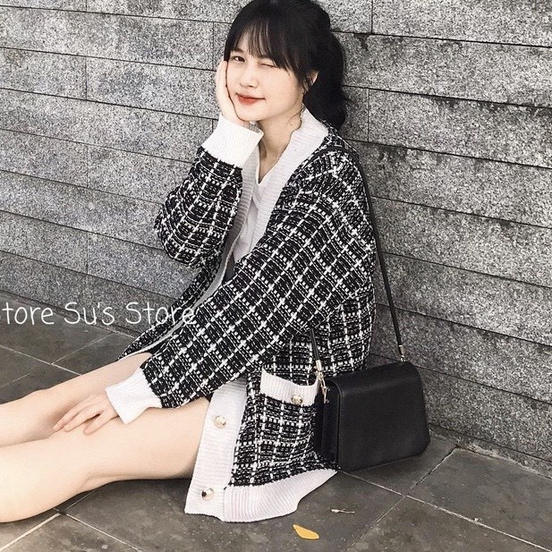 Áo cardigan len nữ ❤️𝑯𝒐𝒕𝒕𝒓𝒆𝒏𝒅❤️  kiểu dáng Hàn Quốc trẻ trung năng động. dễ phối đồ