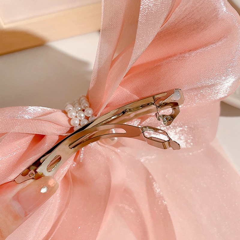 Kẹp Tóc Đính Nơ Ruy Băng Thời Trang Hàn Quốc