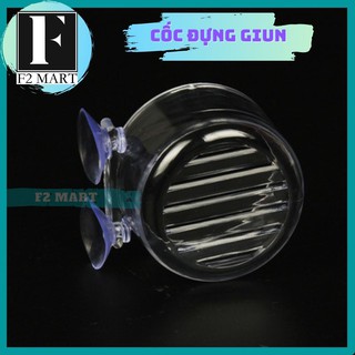 Cốc Đựng Giun Cho Cá Ăn- Cốc Đựng Giun Dán Bể Kính