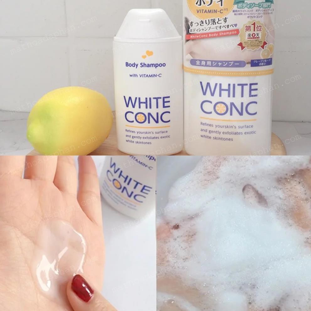 Sữa Tắm WHITE CONC Nhật Bản, Kem Dưỡng Trắng WHITE CONC, Tẩy Tế Bào Chết WHITE CONC