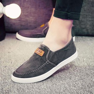 Giày Lười Vải Jean - Xám [HNC]