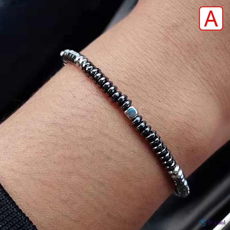 HANDMADE Vòng Tay Đá Hematite Đơn Giản 4mm Cho Nam Và Nữ