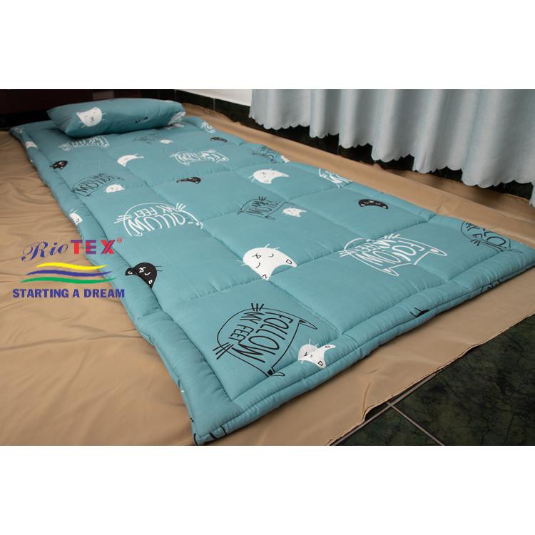 Nệm Kí túc xá - Đệm ngủ văn phòng Riotex 1mx190cmx3cm {Có tặng gối và vỏ gối kèm túi đựng chống thấm}