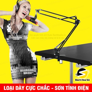 Giá đỡ micro karaoke kẹp vào cạnh bàn, cạnh tủ cực chắc