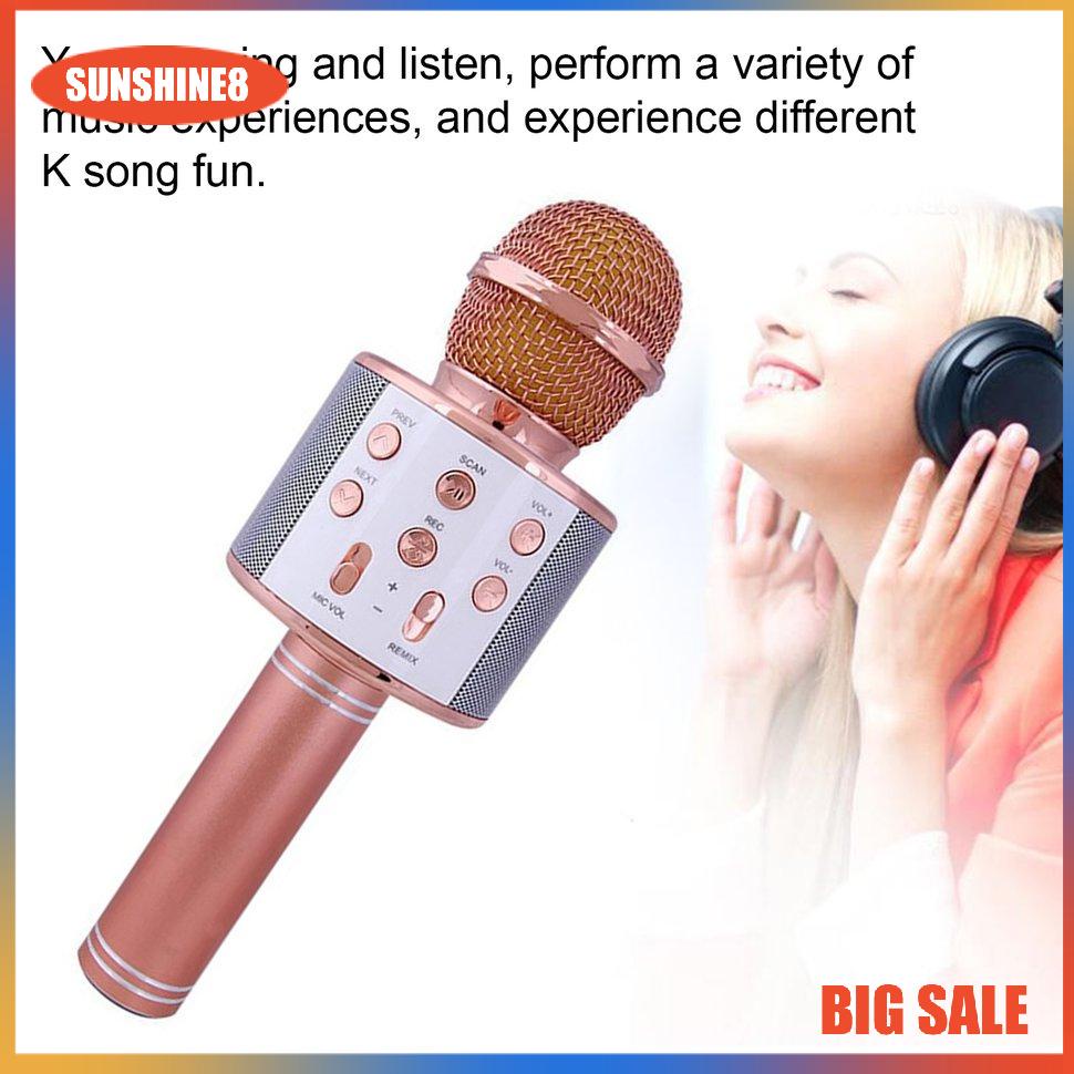 【SUN】Micro không dây Chuyên nghiệp Ngưng tụ Karaoke Mic Đứng Radio Mikrofon