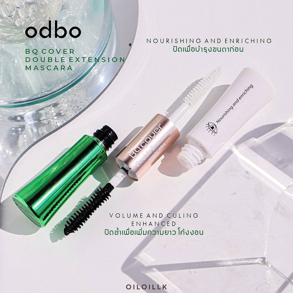 [Mới] Mascara Odbo Bq Cover Dài Mi Dưỡng Mi 2in1 Double Extension Mascara