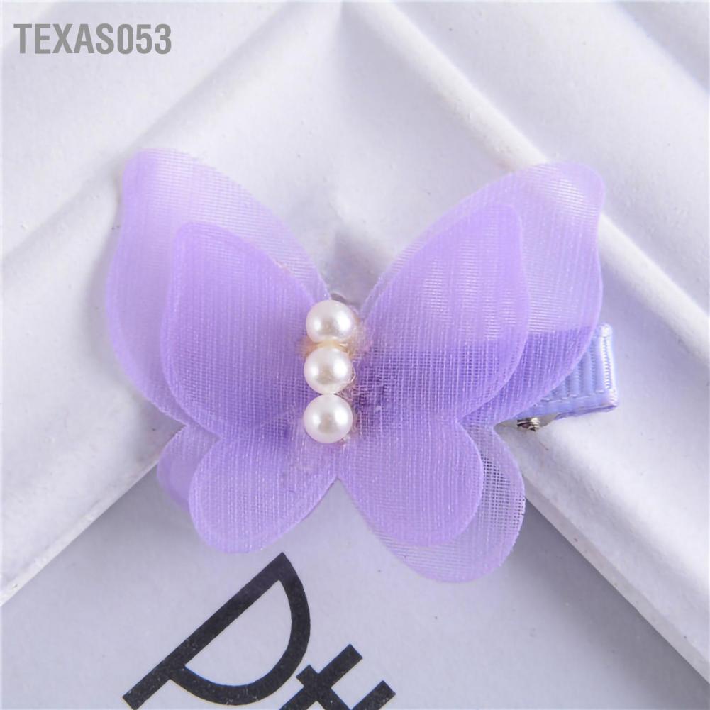 Texas053 Baby Girls Hair Clips Cute Shaped Soft Chiffon Lint Barrettes Accessories for Toddlers
