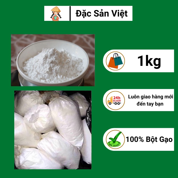 Bột Gạo Khô Đút Bánh Bèo - Bánh Xèo Bình Định (1kg) - Đặc Sản Việt