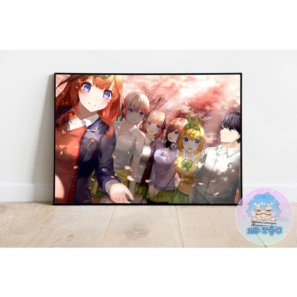 TRANH POSTER A3 NAKANO MIKU (6) ANIME MANGA NHÀ CÓ 5 NÀNG DÂU 5-TOUBUN NO HANAYOME GOTOUBUN NO HANAYOME - 2D TỘC SHOP
