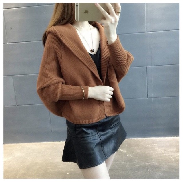 BÁN SỈ ÁO KHOAC LEN MŨ DÁNG NGẮN CHO NỮ | BigBuy360 - bigbuy360.vn