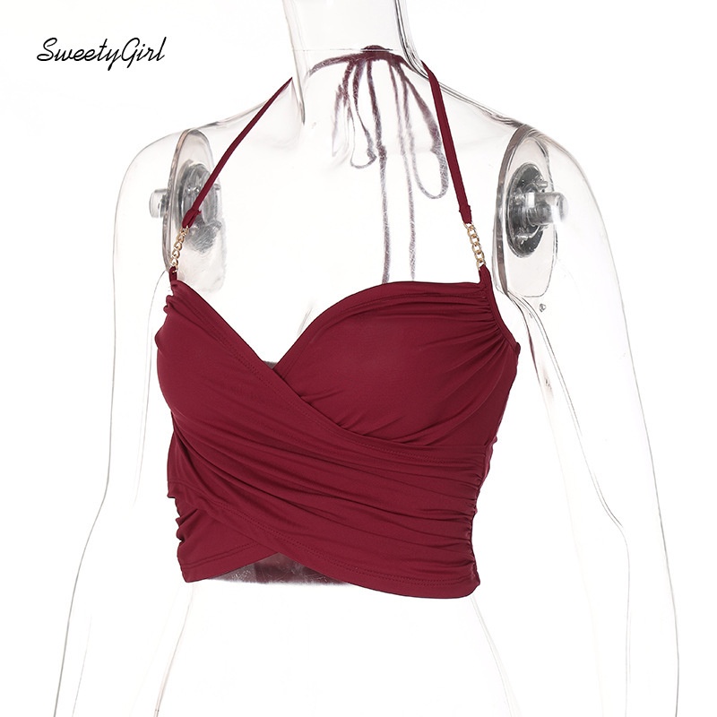 Áo Tank Top Hai Dây Cổ Chữ V Màu Sắc Ngọt Ngào Quyến Rũ Cho Nữ