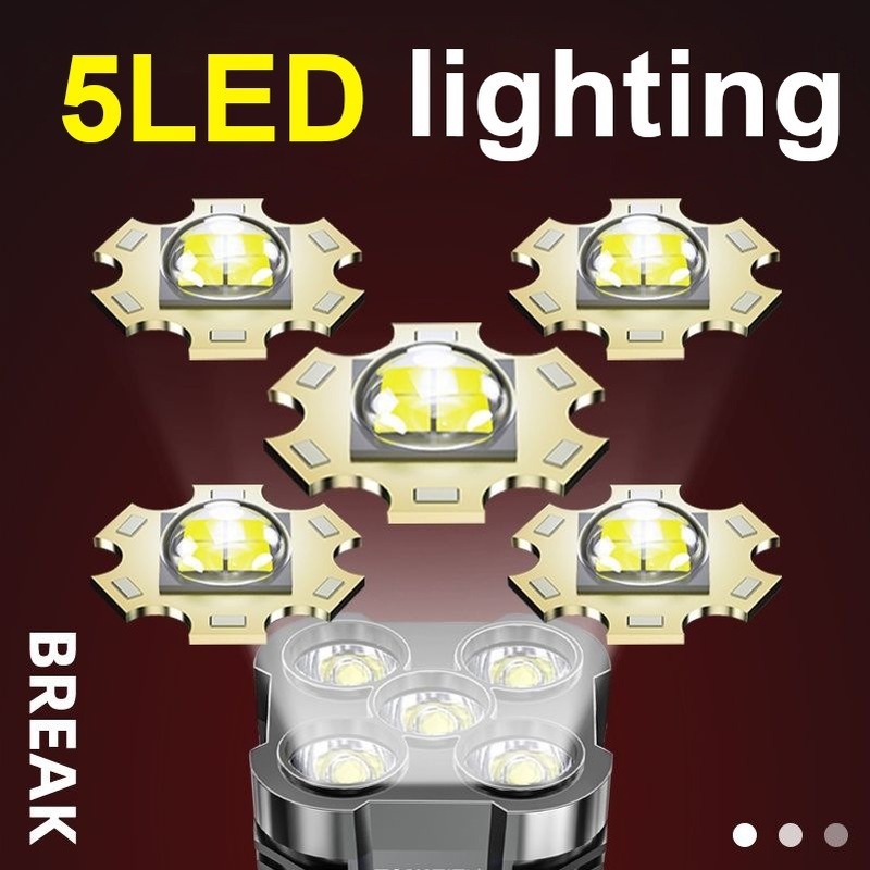 Đèn Pin Bóng LED Cầm Tay 4 Chế Độ Công Suất Cao Có Cổng Sạc USB