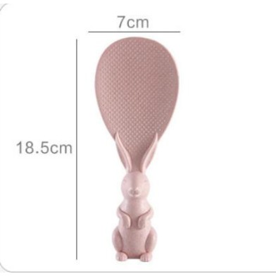 Thìa xới cơm tai thỏ chống dính, đứng được, tiện dụng, an toàn cho sức khỏe