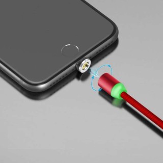 Dây cáp sạc nam châm Iphone xoay 360 độ đầu Lightning dành cho điện thoại Iphone sạc nhanh hút siêu khỏe.