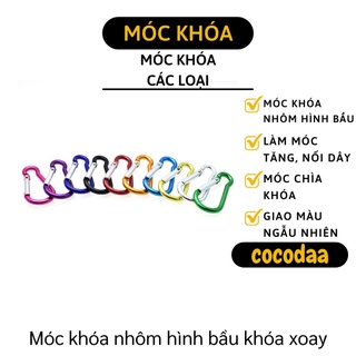Móc Khóa Nhôm - Móc Khóa Đi Phượt Đa Năng Carabiner Hình Bầu 8499 [FREESHIP]