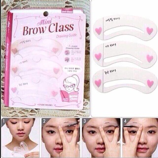 Bộ 3 Khuôn Vẽ Chân Mày Mini Brow Class