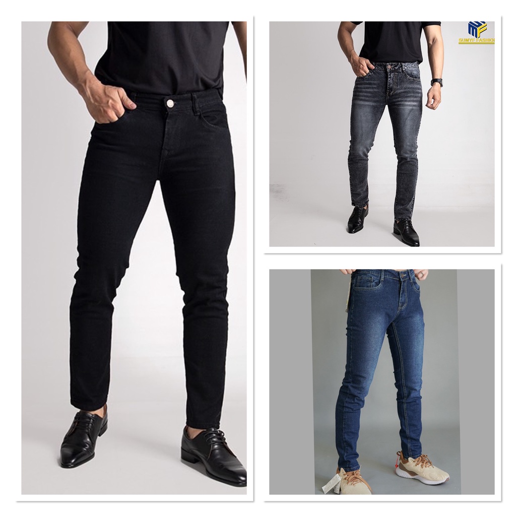 Quần jean nam dài ống côn dáng slimfit  4 màu Ngọc Vệ fashion