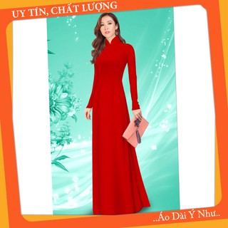 ÁO DÀI ĐỎ 4 TÀ lụa Tằm Ý siêu xịn - ADD4T2 - Áo dài Ý Như