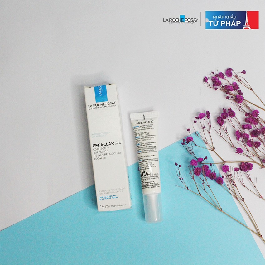 [NHẬP KHẨU-TEM PHỤ] Kem giảm mụn Effaclar A.I LA ROCHE POSAY giảm sưng viêm &amp; ngăn ngừa mụn