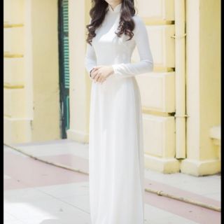 Áo Dài  Học Sinh Tơ Gấm.Lụa Trơn Kèm Quần(S-2xl)