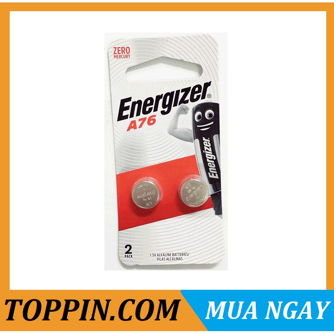 [TOPPIN] Bộ 2 Pin LR44 Energizer, Pin AG13, Pin A76
