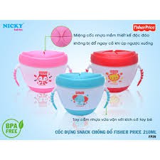 Cốc đựng đồ snack chống đổ 210ml 3 màu xanh, đỏ, hồng FP29