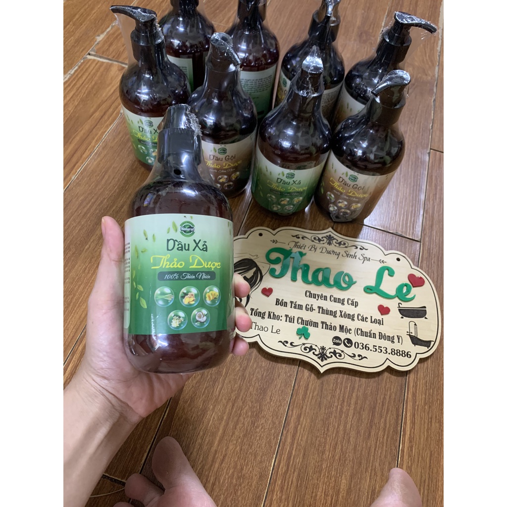 dầu gội thảo dược Bồ kết + dầu xả  ,chai 500ml
