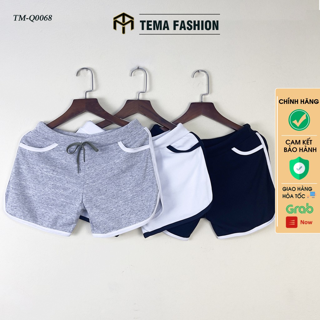 Quần đùi nữ TEMA cao cấp  - quần short nữ basic chất cotton mềm mịn mát mặc ở nhà đi tập năng động thoải mái