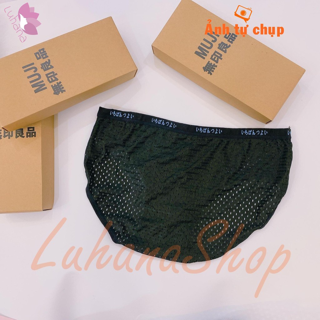 [HỘP 5 QUẦN] Quần lót nam lưới thông hơi thun lạnh hàng muji xuất nhật cao cấp