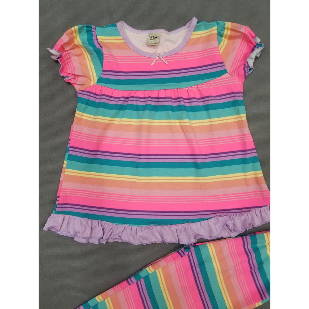 Bộ thun bé gái quần dài tay phồng cho bé đi hoc di chơi