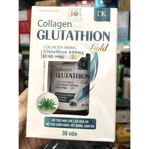 COLLAGEN, Glutathion, LÔ HỘI GIÚP ĐẸP DA, TRẮNG SÁNG , HỖ TRỢ NÁM SẠM DA [ CHAI 30 VIÊN]
