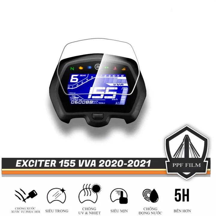PPF Yamaha Exciter 155 2021 Miếng dán bảo vệ mặt đồng hồ xe