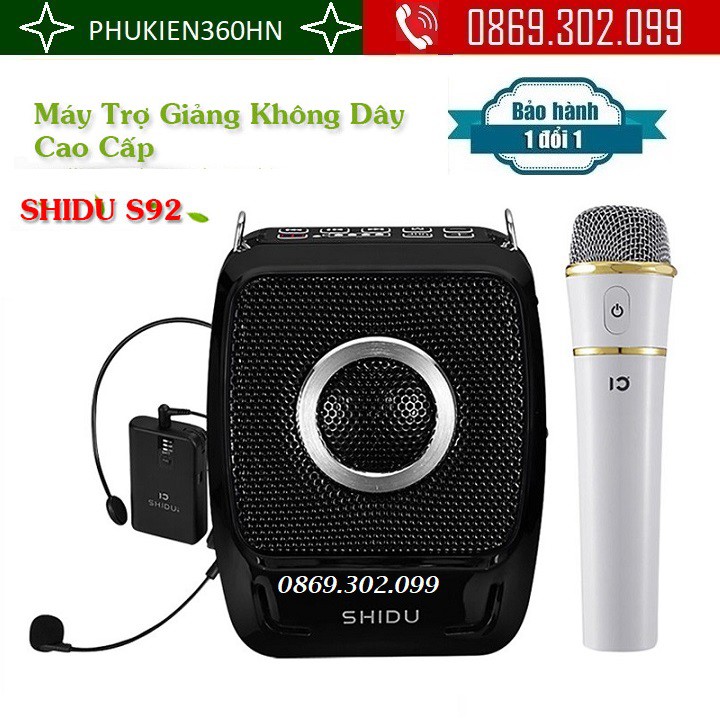 [Mã 155ELSALE giảm 7% đơn 300K] Máy trợ giảng không dây Shidu S92 Hỗ trợ Bluetooth 4.1