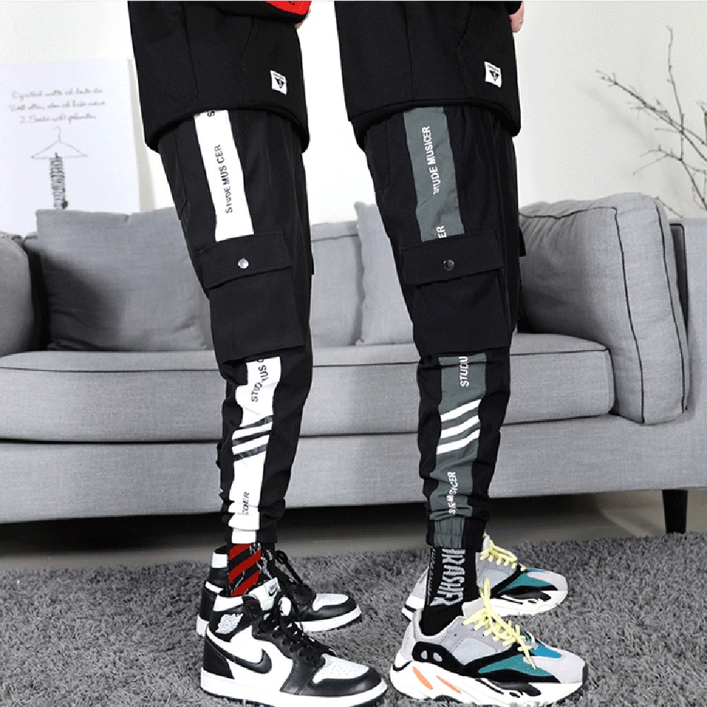 Quần Jogger Quần Túi Hộp Phối Sọc Viền 9000051
