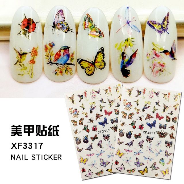 Hình dán sticker nail dán móng mẫu mới 2020